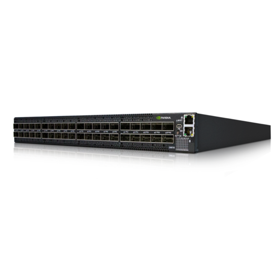 Коммутатор Infiniband MQM8790-HS2R NVIDIA Quantum 200Gb/s InfiniBand switch, 40 QSFP56 ports, two power supplies (AC), unmanaged, x86 dual core, standard depth, C2P airflow (front to back)