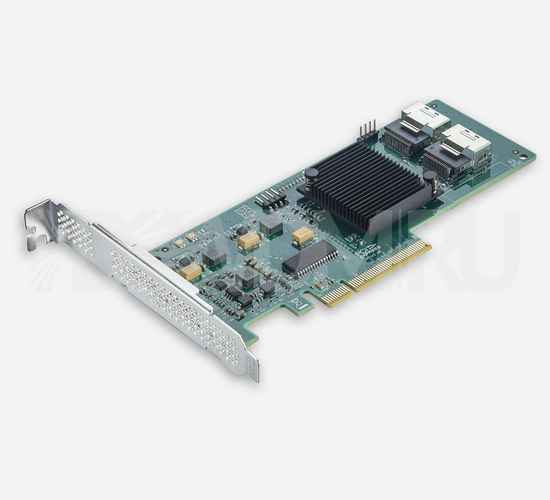 HBA-адаптер, 2 порта SFF-8087, LSI SAS 2008 Сontroller, PCIe 2.0 X8 - ДВДМ.РУ (DSO-Z-6G2SF7-2008-X20-8)